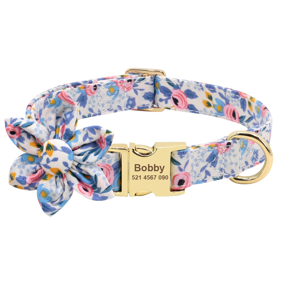 Stylish Flower Dog Collar