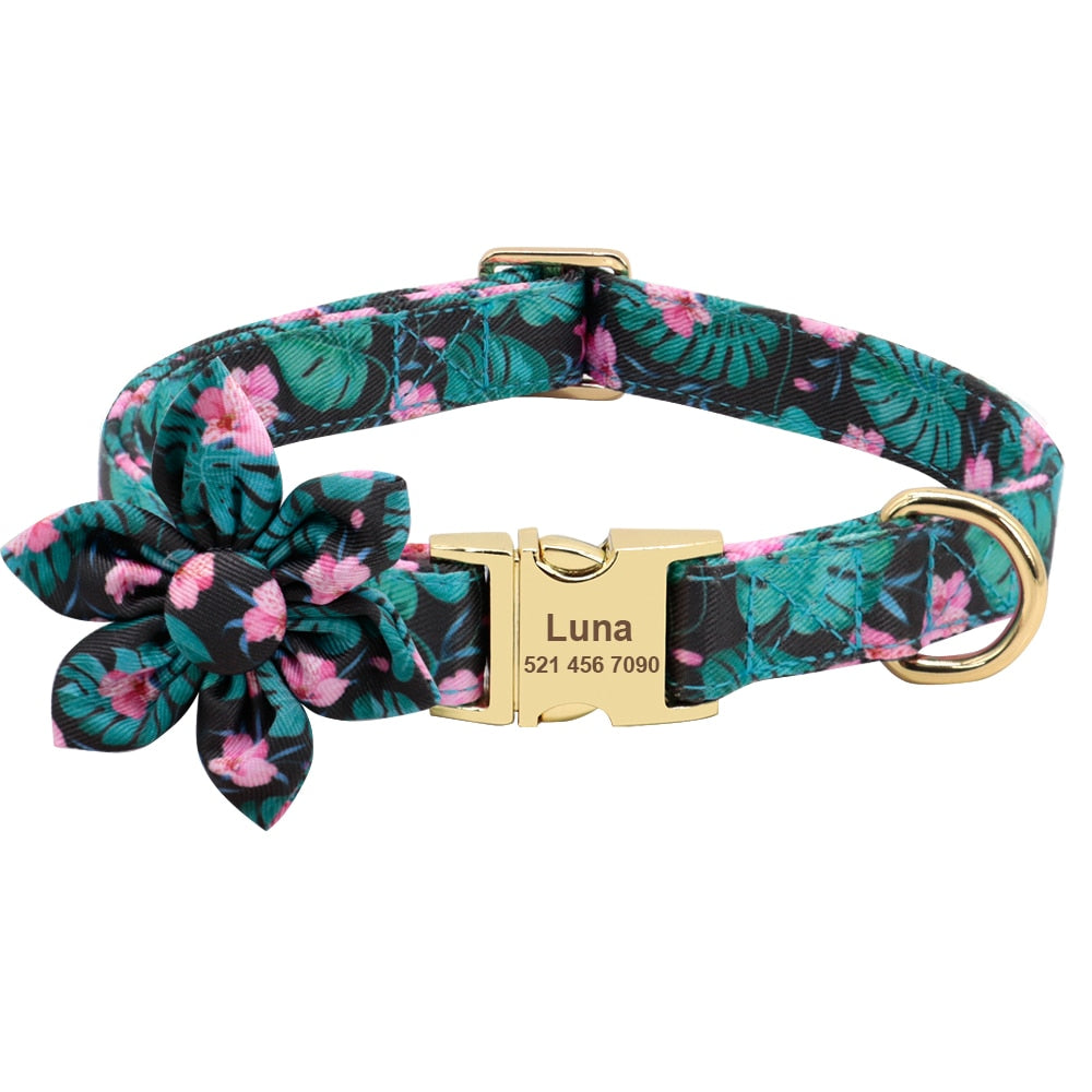 Stylish Flower Dog Collar