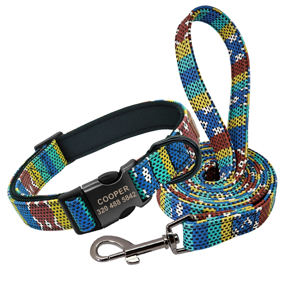 The Ultimate Personalized Dog Collar and Leash Set!