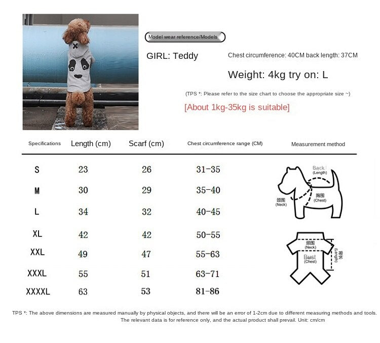 Pet Parent-Child Couple Dog Clothes for Spring and Autumn