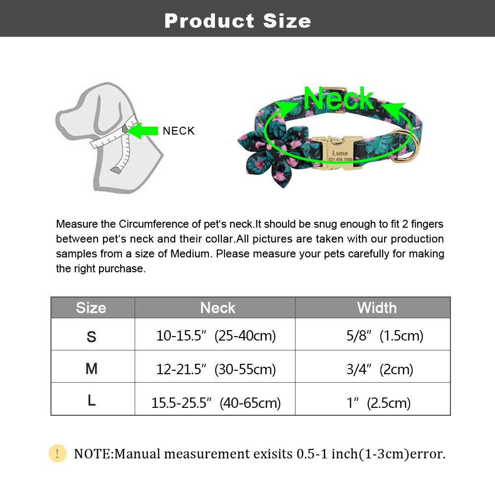 Stylish Flower Dog Collar