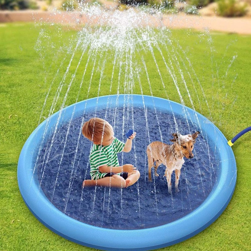 Stay Cool with the Pet Sprinkler Pool!