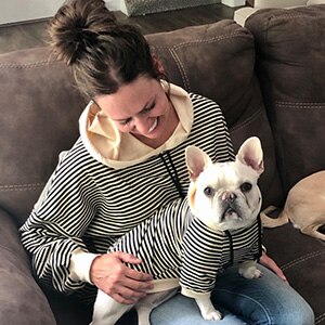 Classic Striped Matching Shirts for Dogs and Owners