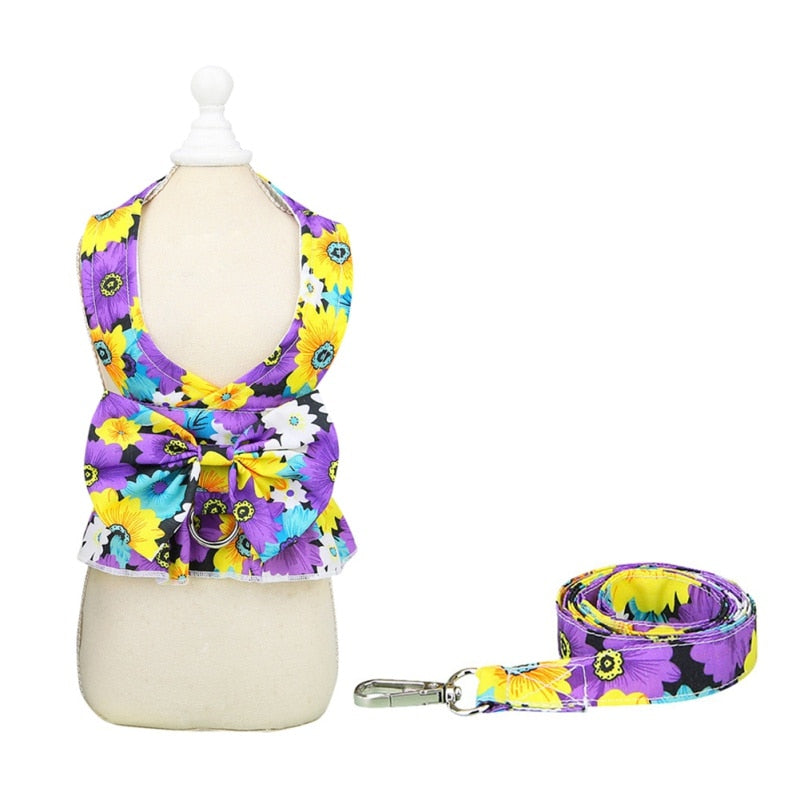 Adorable Dog Dress with Leash Set
