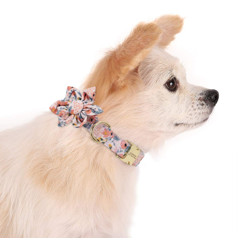 Stylish Flower Dog Collar