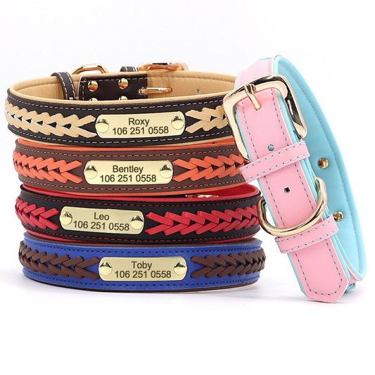 Personalized Braided Dog Collar