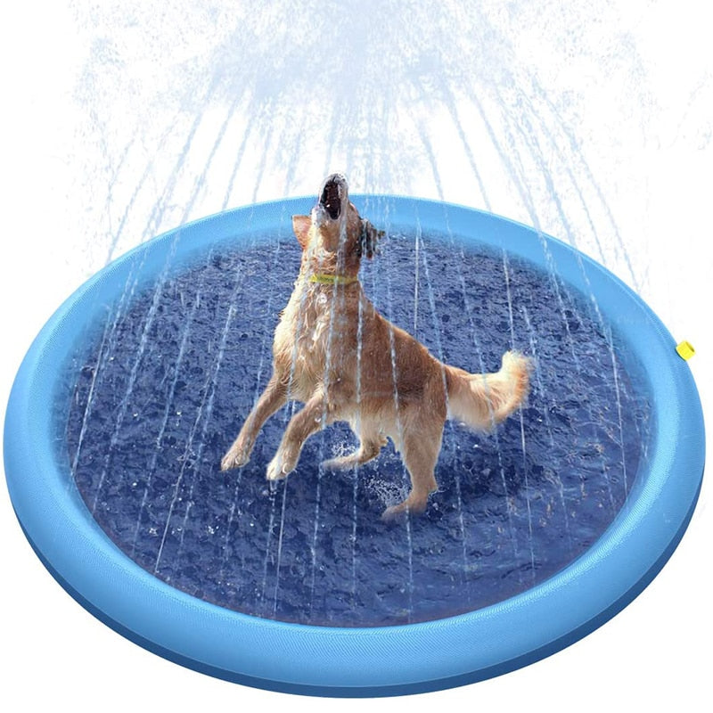 Stay Cool with the Pet Sprinkler Pool!
